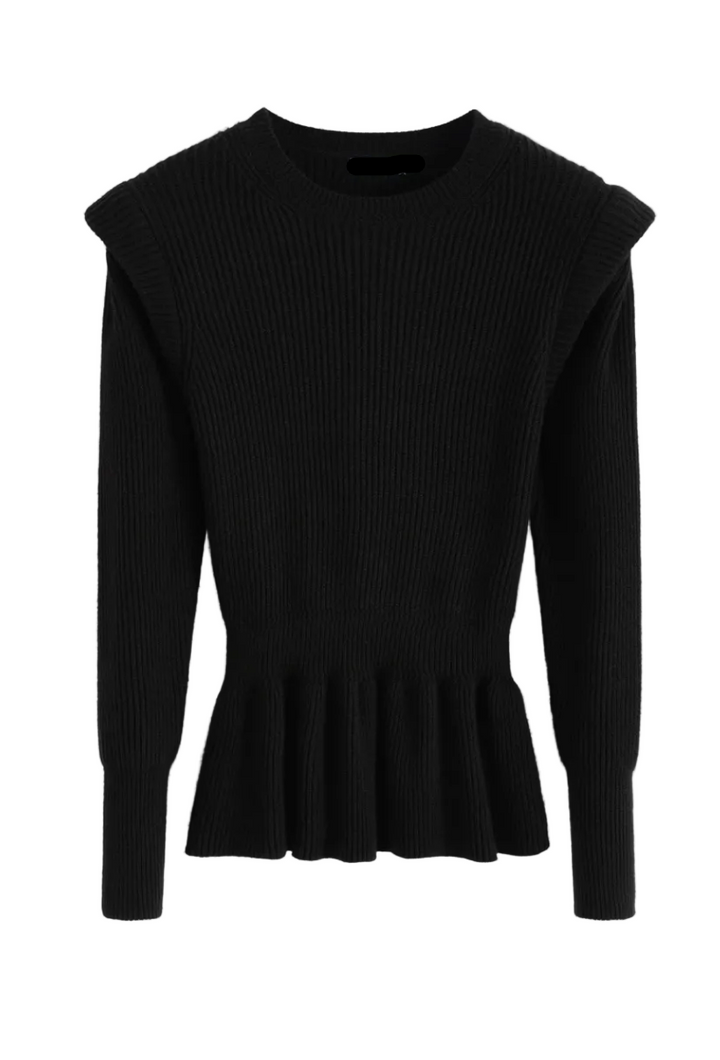 SELECTED BY KABARE - Uma - Figurnära tröja - Svart