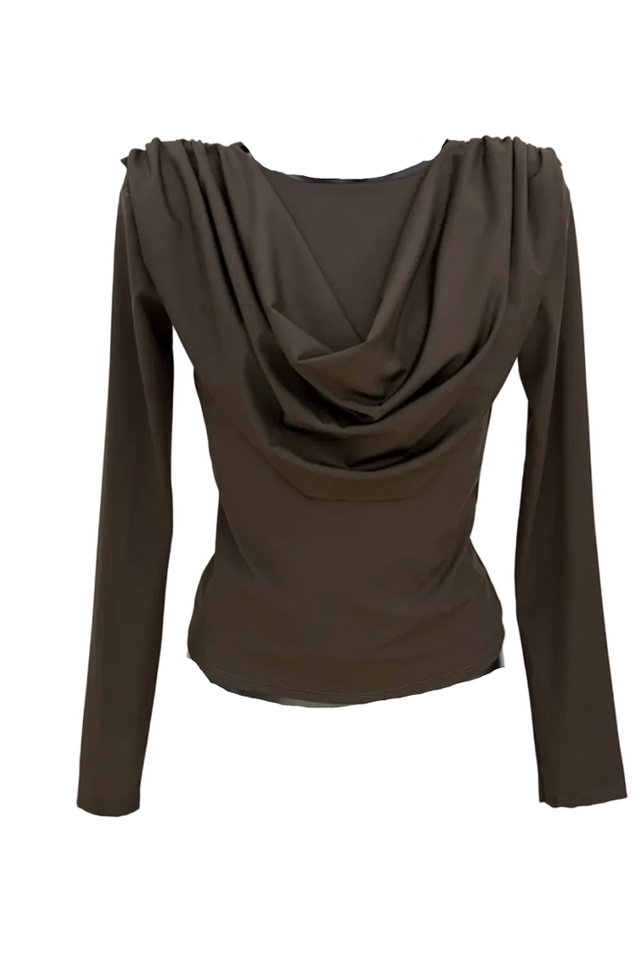 SELECTED BY KABARE - Tracy - Top med axelvaddar - Brun