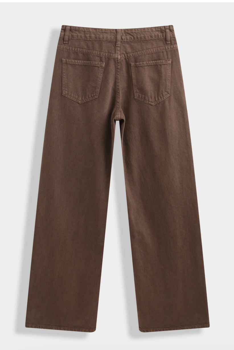 SELECTED BY KABARE - Stud - Jeans med silvernitar - Brun
