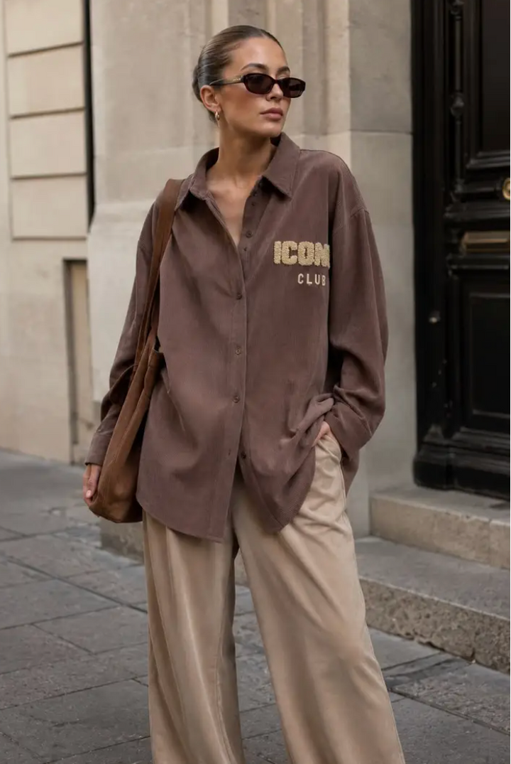 SIA Iconic - Oversized Manchester Shirt - Brown