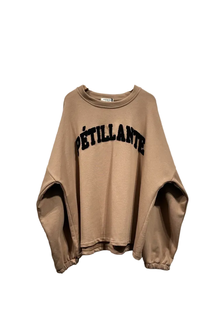 CARAMELL - Oversized Sweatshirt  - Brownish
