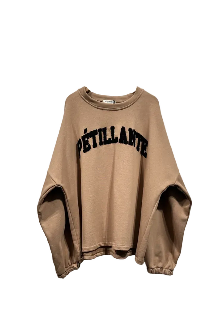 CARAMELL - Oversized Sweatshirt  - Brownish