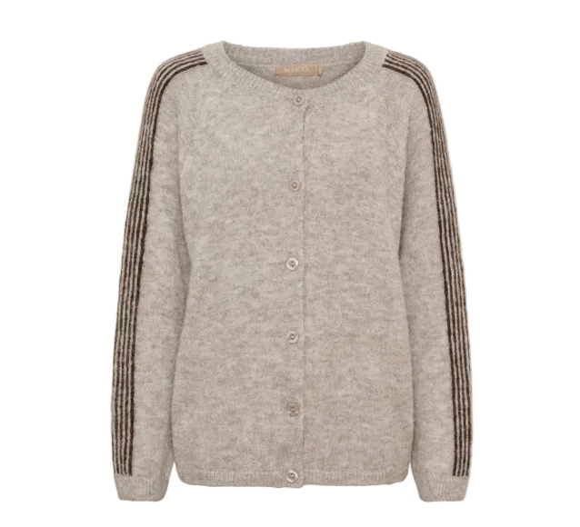 MARTA - Vellie Knit Cardigan - Fango
