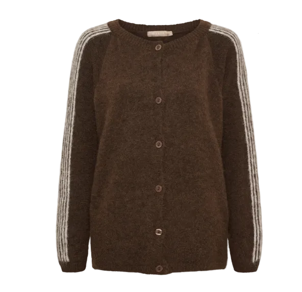 MARTA - Vellie Knit Cardigan - Brown
