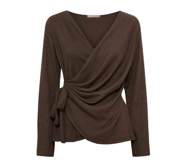 MARTA - Talina Knit Top - Brown glitter