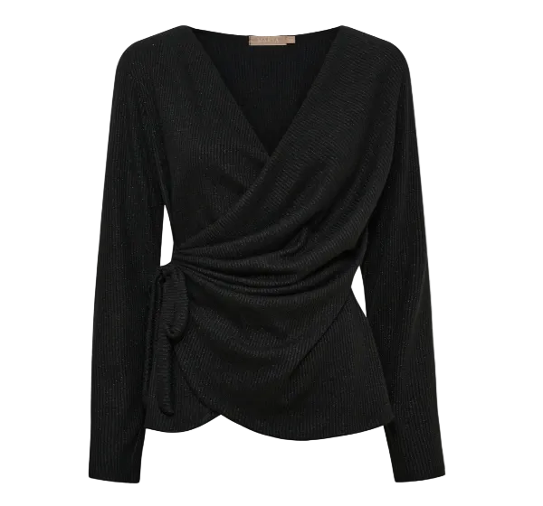 MARTA - Talina Knit Top - Black glitter