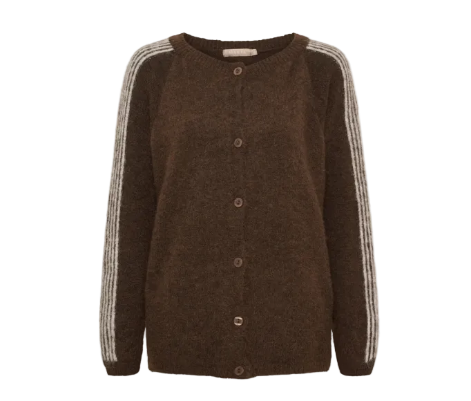 MARTA - Vellie Knit Cardigan - Brown