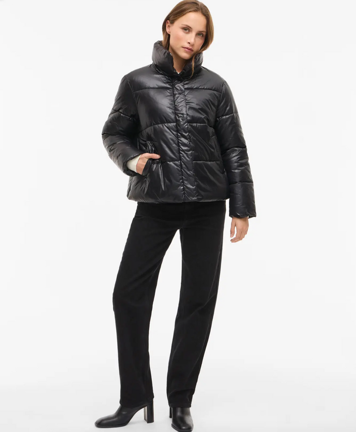 LIDDA - Shinny puffer jacket  - Black