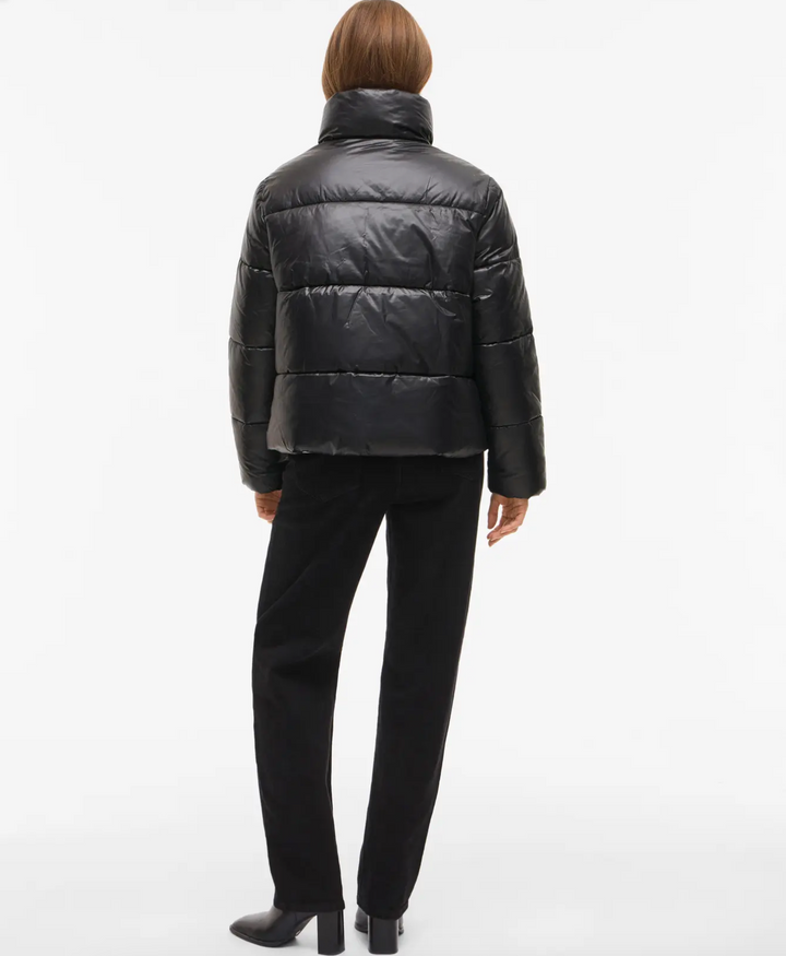LIDDA - Shinny puffer jacket  - Black