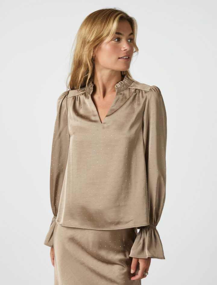 Neo Noir - Amara Heavy Sateen Bedas Blouse