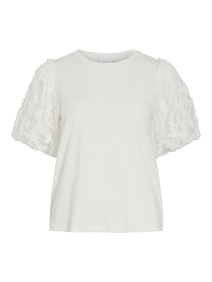 ONESCA - T-shirt med dekorärm - Vit