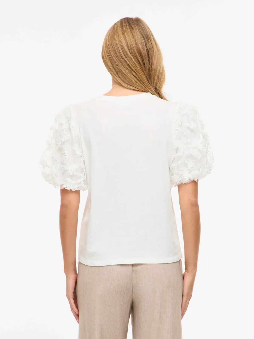 ONESCA - T-shirt med dekorärm - Vit