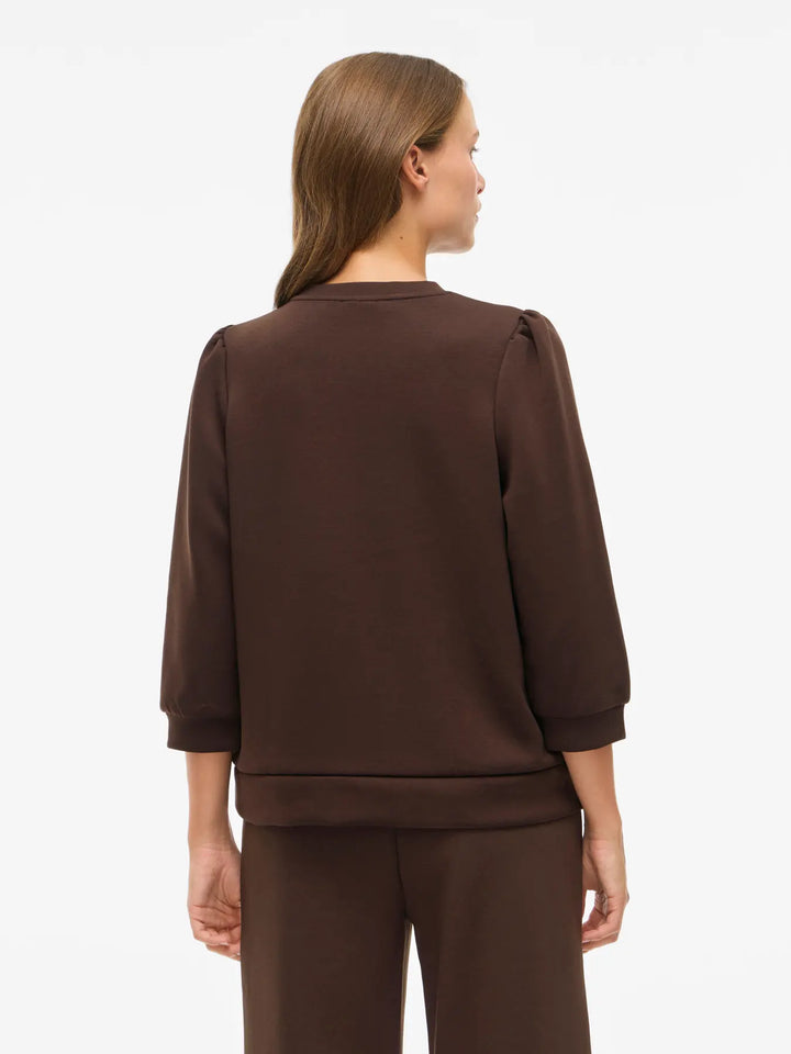 REFLECT - 3/4 Sweatshirt - Coffee Bean