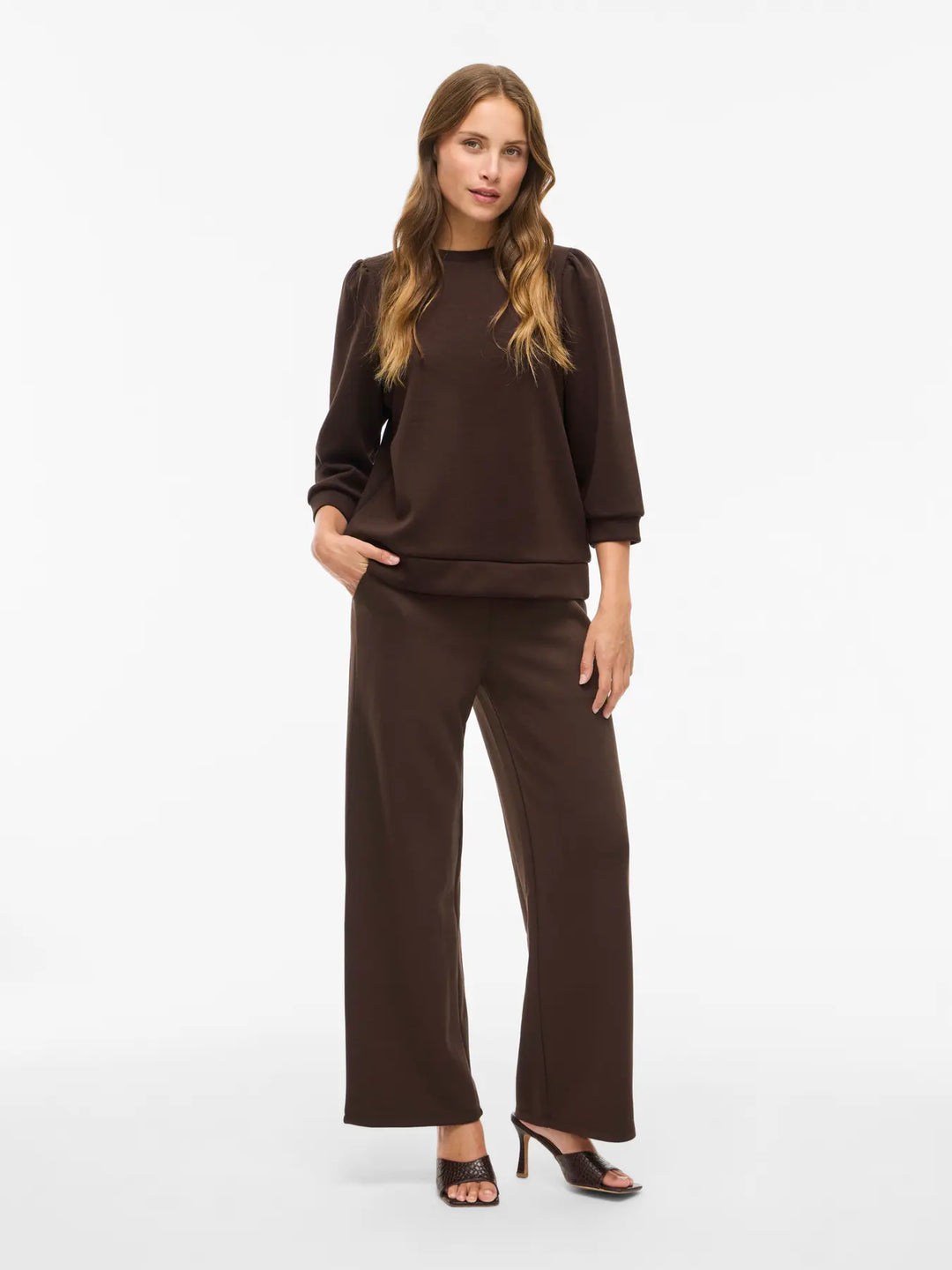 REFLECT - 3/4 Sweatshirt - Coffee Bean