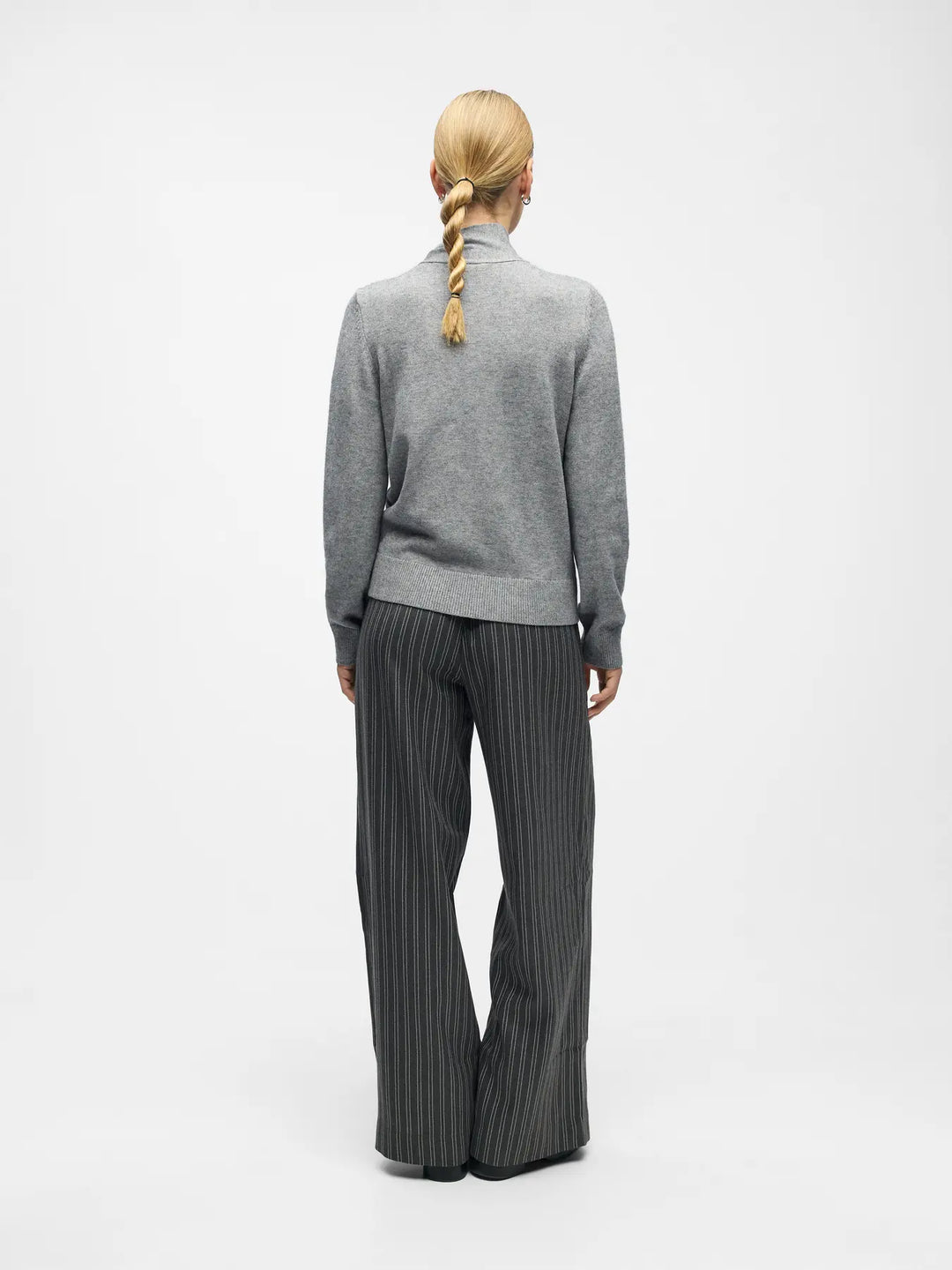 OBJECT - Thess Bow Knit Pullover - Grey