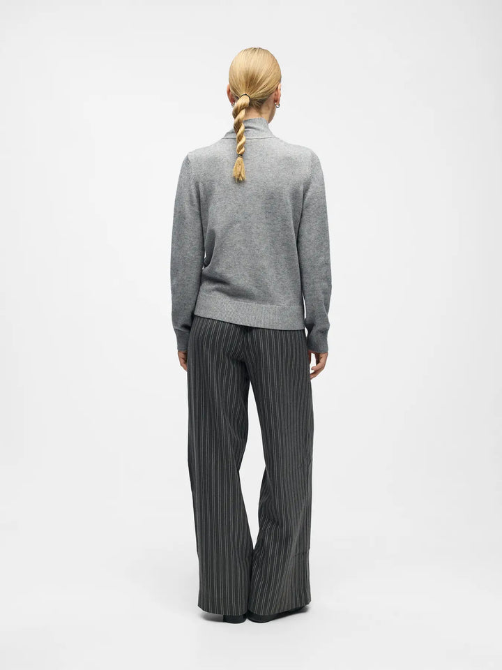OBJECT - Thess Bow Knit Pullover - Grey