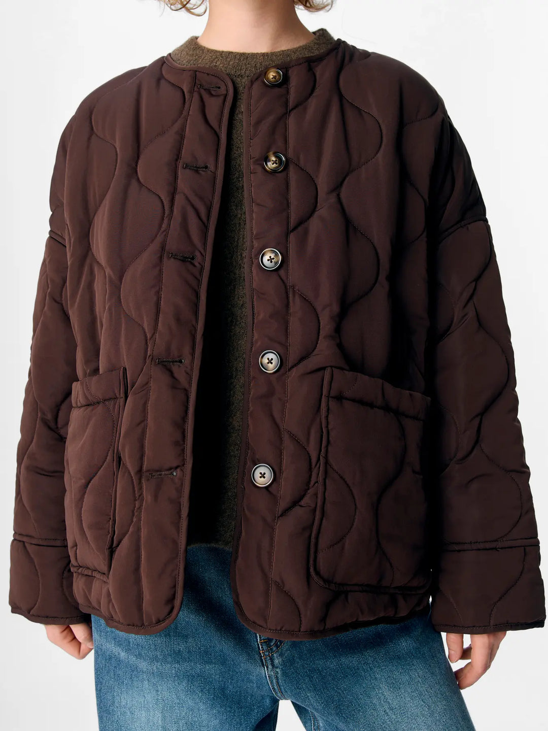 ALLIE - Quilted Jacket - Java