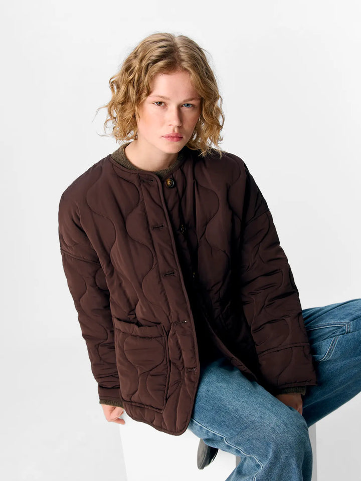 ALLIE - Quilted Jacket - Java