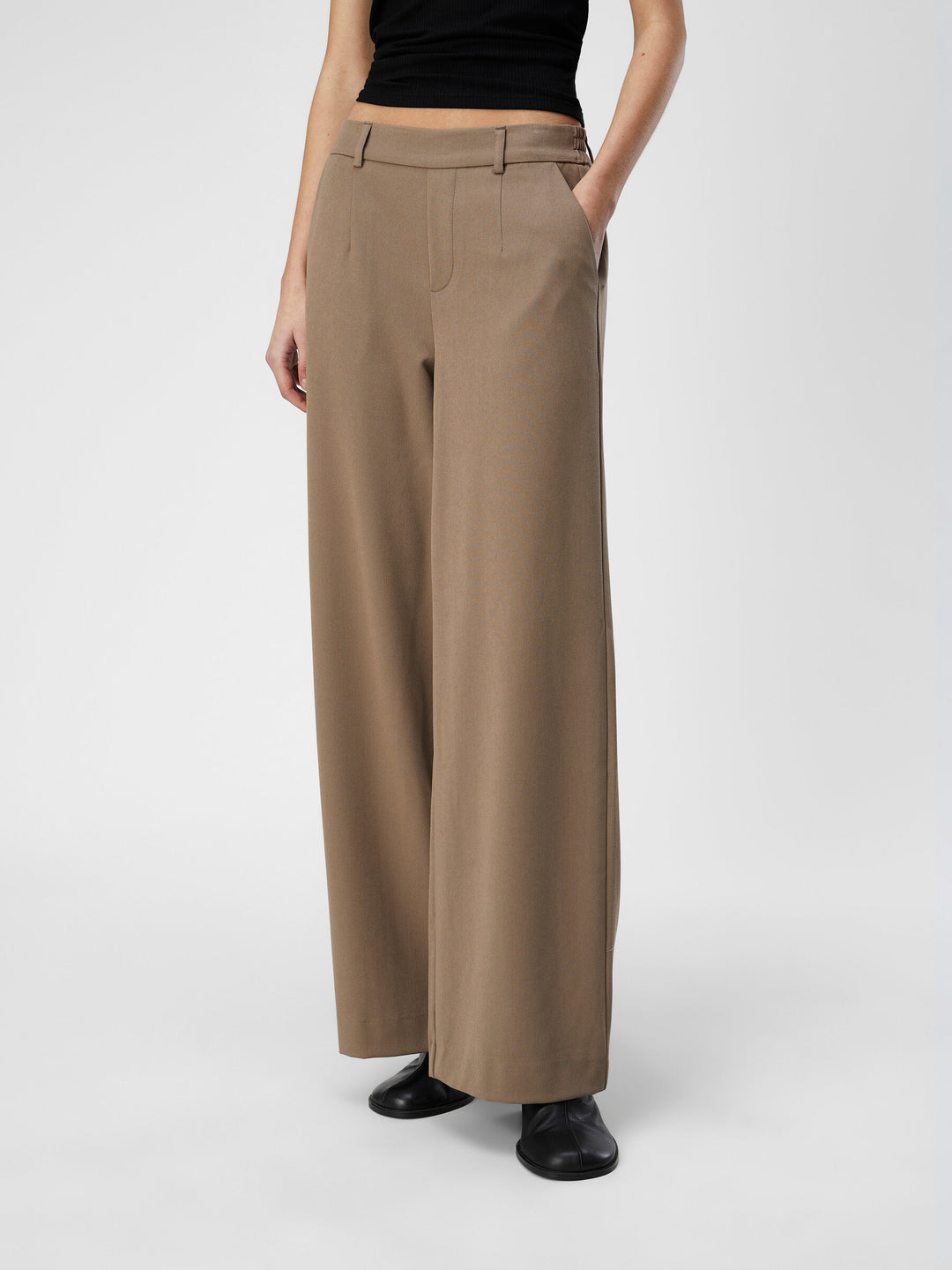 Lisa - Wide Suit Pants - Fossil