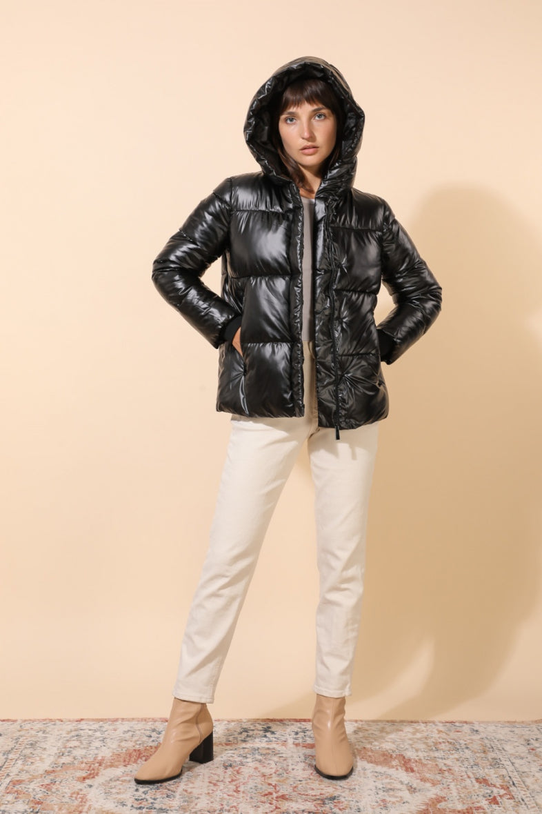 Shiny - Short Puffer Jacket - Black