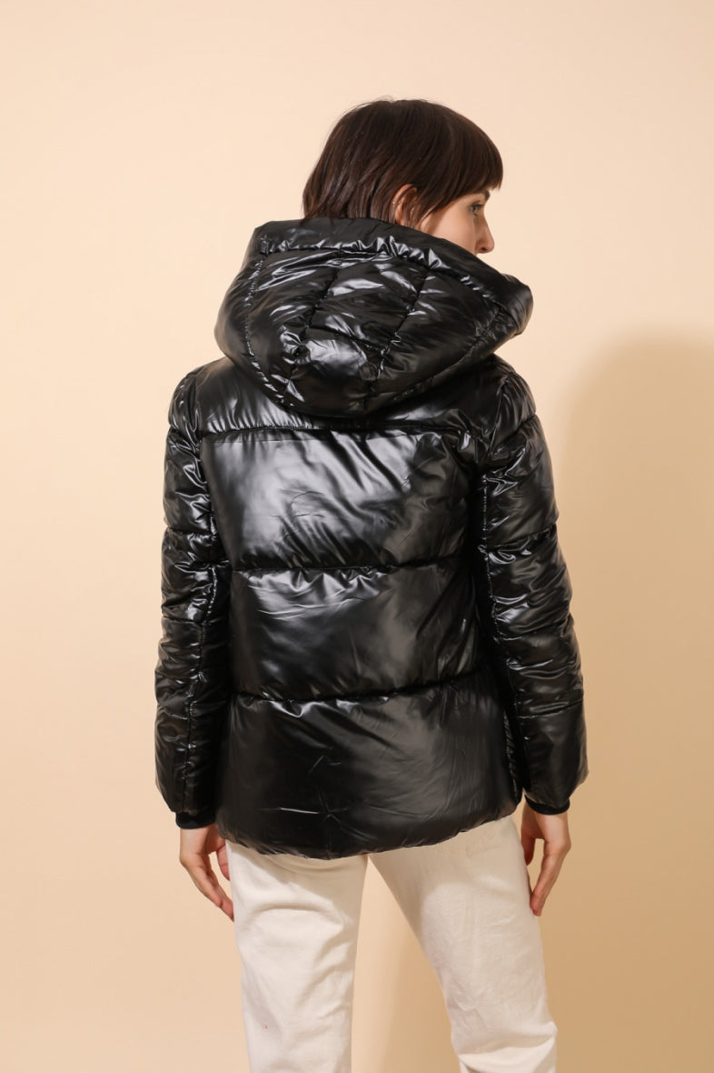 Shiny - Short Puffer Jacket - Black