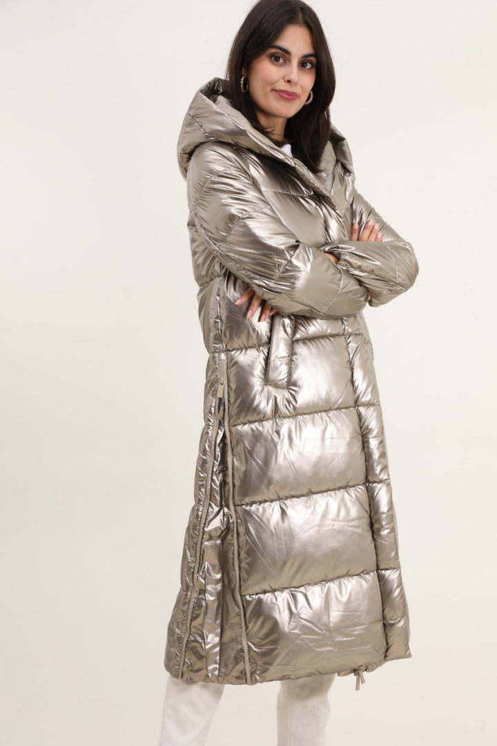 Shiny - Puffer Coat - Long Puffer Jacket - Champagne