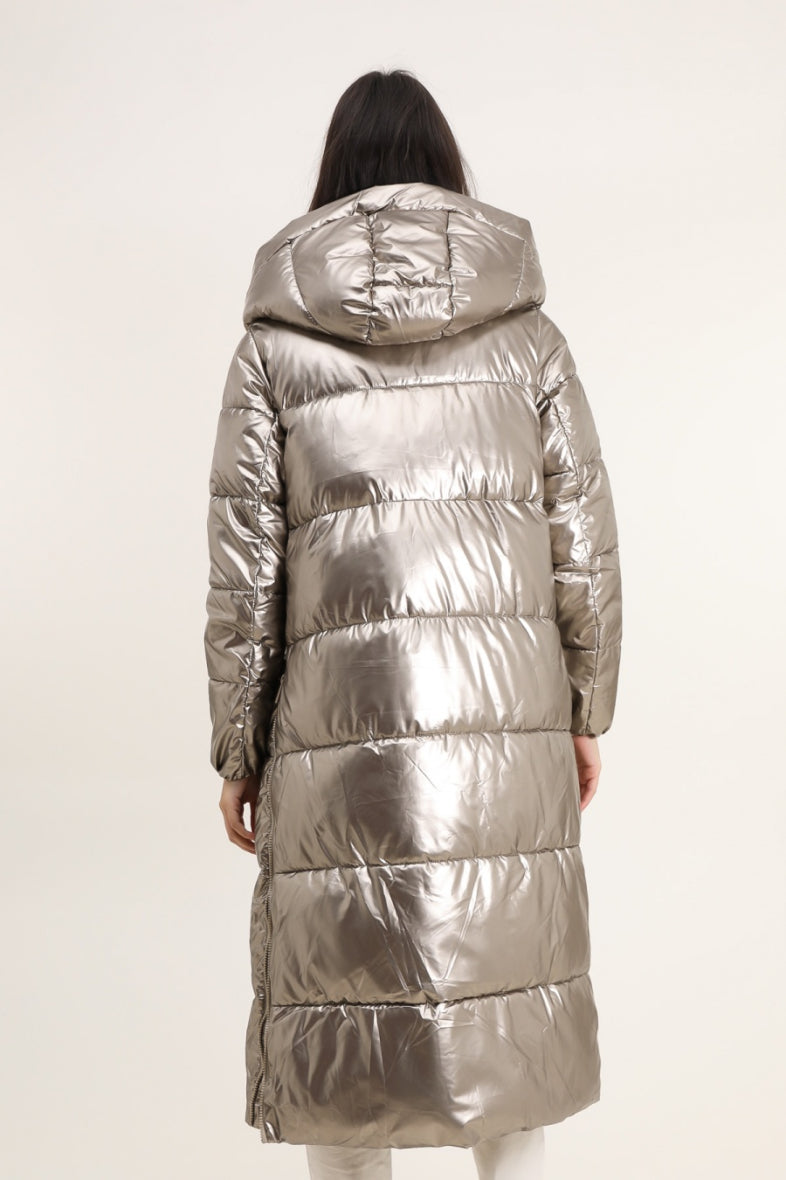 Shiny - Puffer Coat - Long Puffer Jacket - Champagne