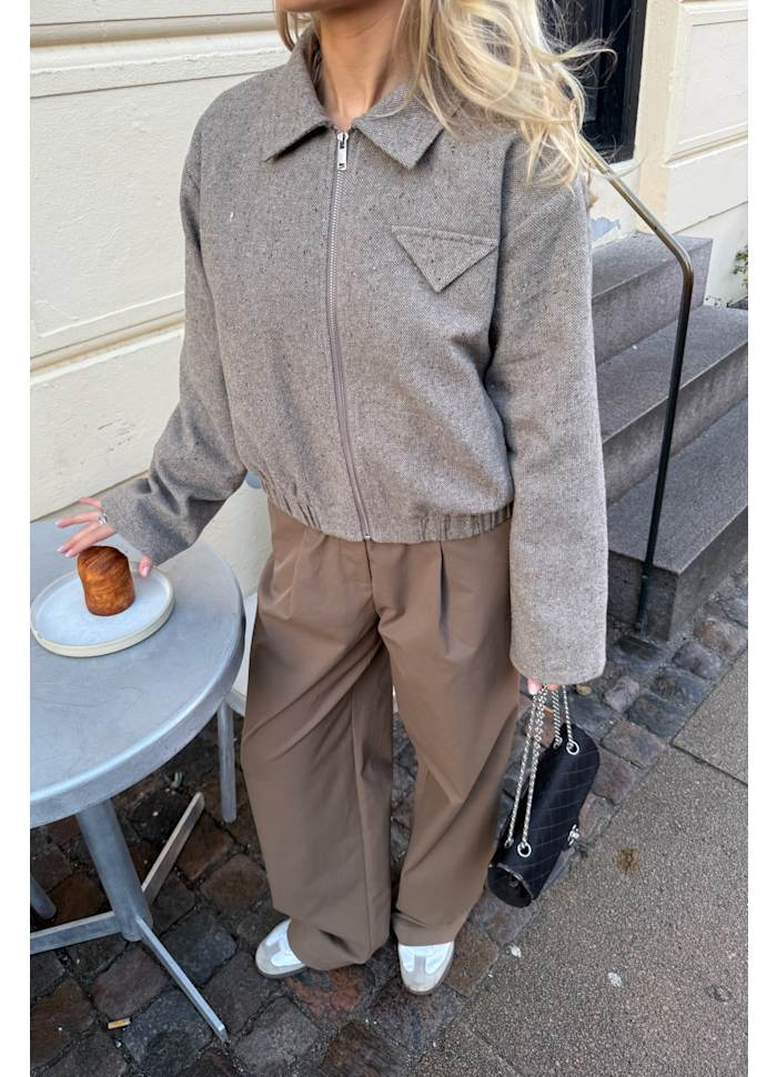 SARAHL - Bomber Jacket - Brown Melange