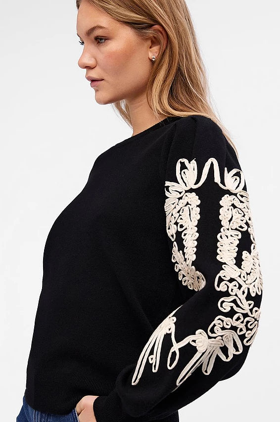 OBJECT - Joana Knit Pullover - Black