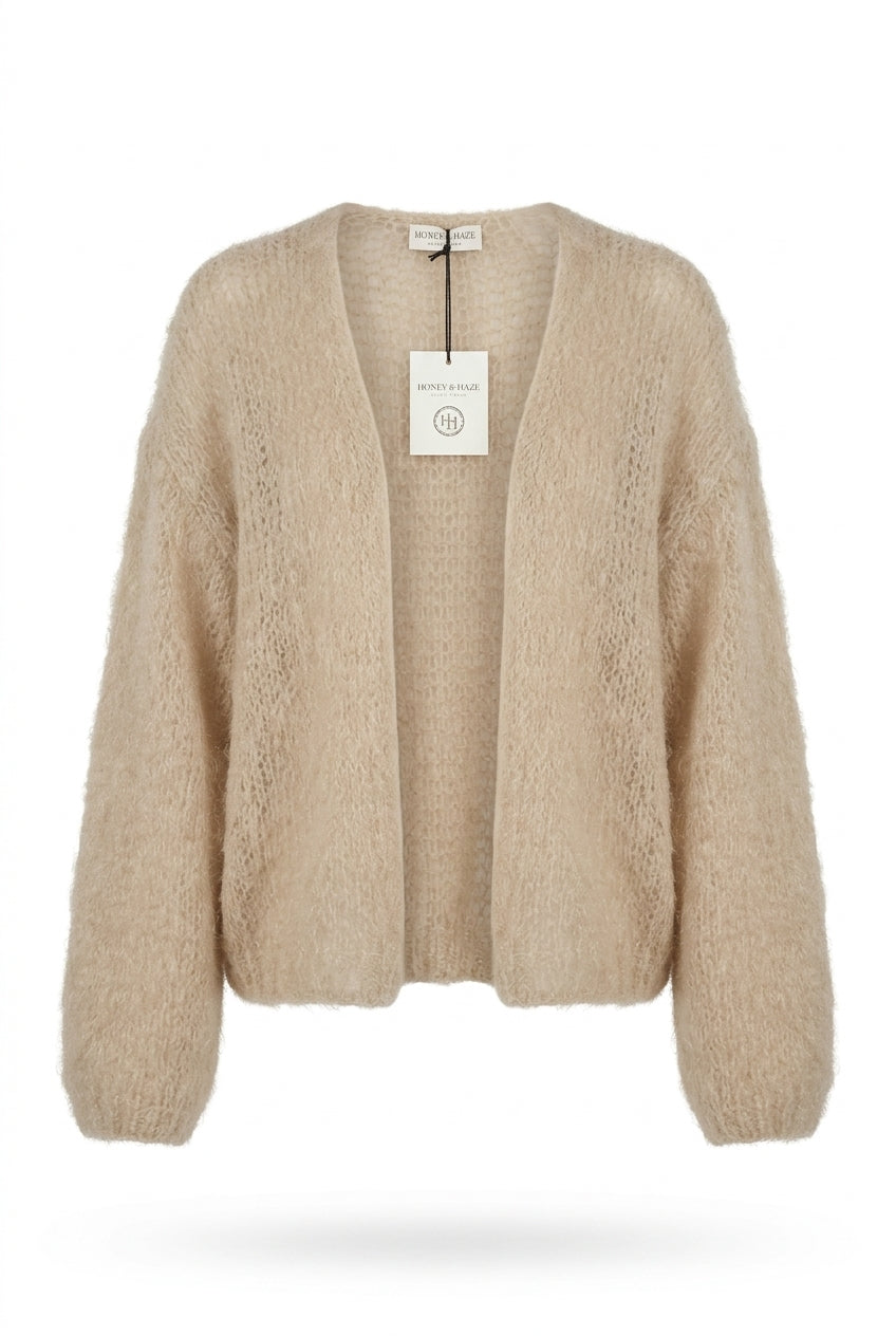 Honey & Haze - Chloé Kid Mohair Cardigan - Beige
