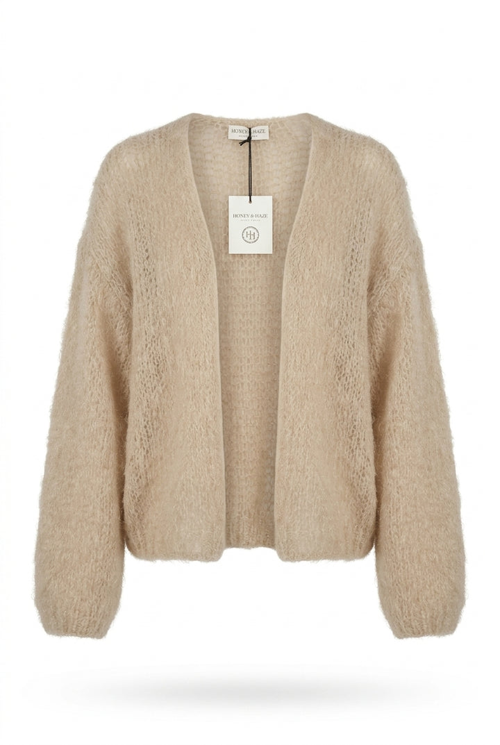 Honey & Haze - Chloé Kid Mohair Cardigan - Beige
