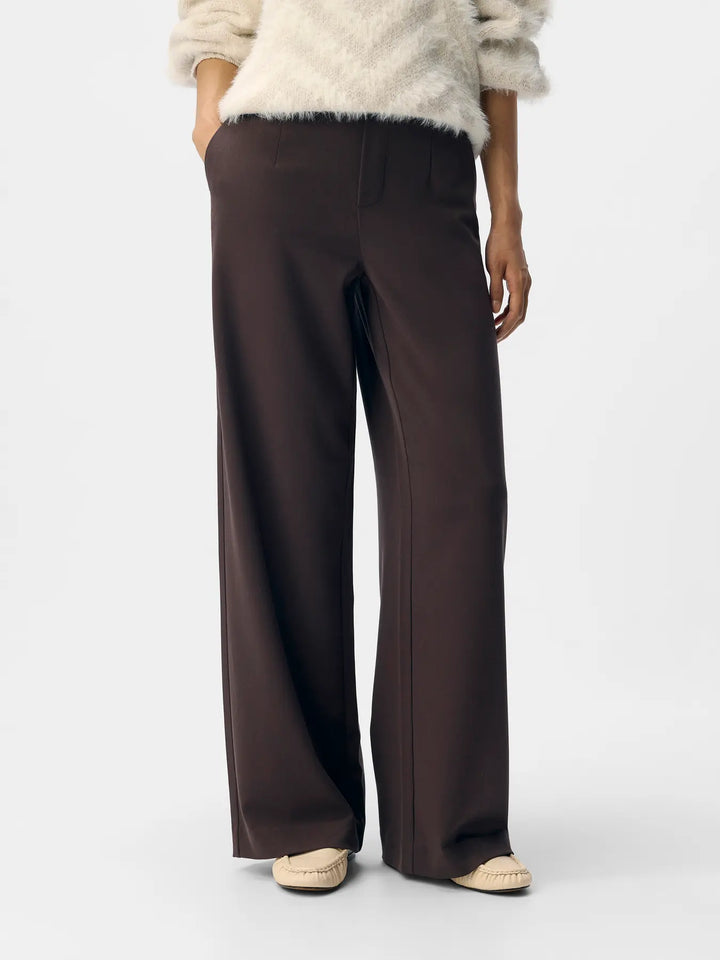 LISA Wide - Suit Pants - Seal Brown