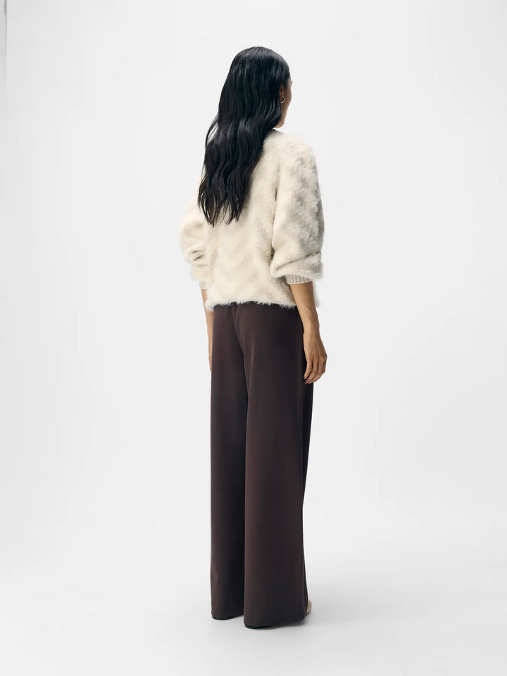 LISA Wide - Suit Pants - Seal Brown