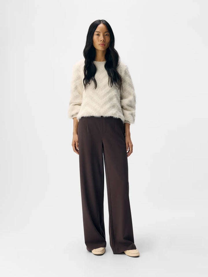 LISA Wide - Suit Pants - Seal Brown