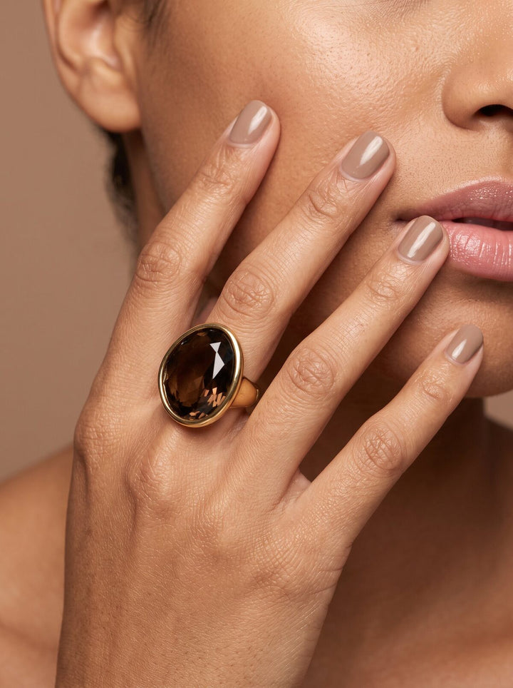 Sirgrid - Justerbar Ring - Brun
