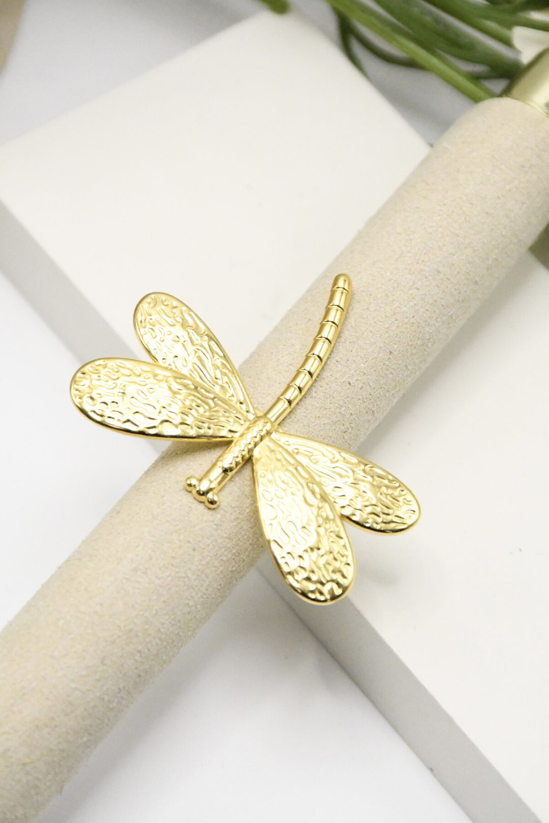 DRAGONFLY - Justerbar ring - Guld