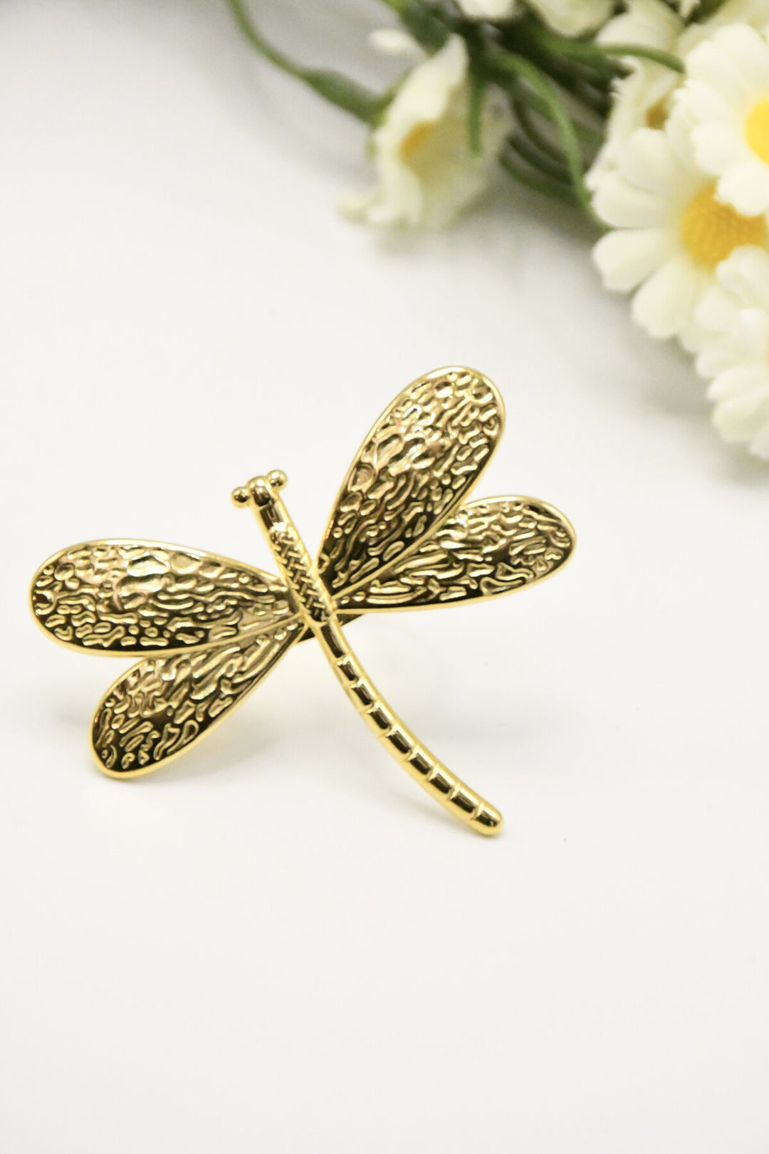 DRAGONFLY - Justerbar ring - Guld