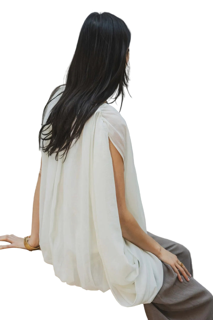 SELECTED BY KABARE - Dasha - Boho Blus - Offwhite