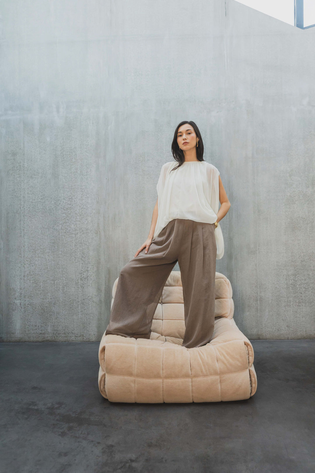 SELECTED BY KABARE - Dasha - Boho Blus - Offwhite