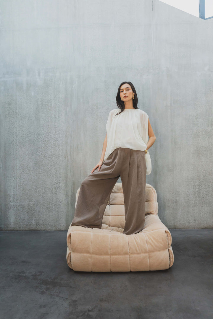 SELECTED BY KABARE - Dasha - Boho Blus - Offwhite