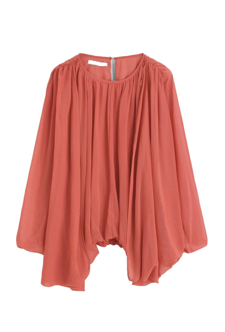 SELECTED BY KABARE - Dasha - Boho Blus - Rust