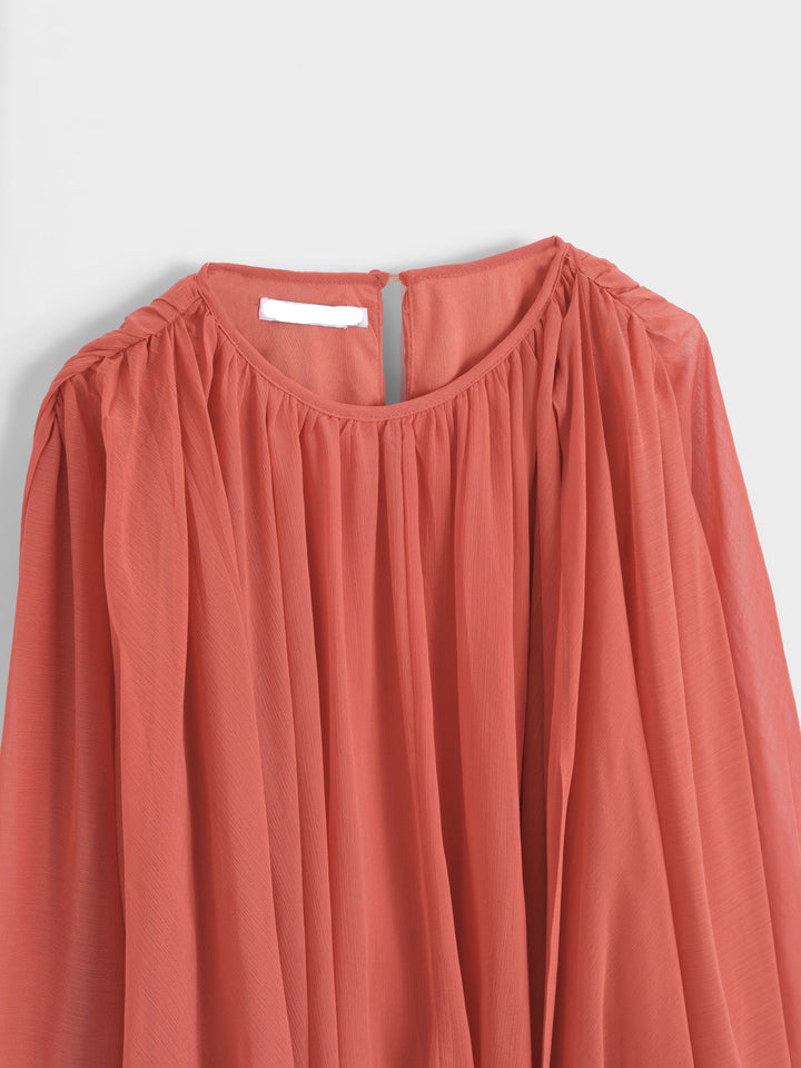 SELECTED BY KABARE - Dasha - Boho Blus - Rust