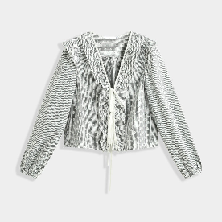 KENZA - Volangblus i jaquard - Striped