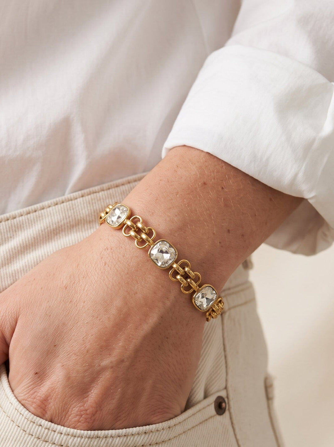 Sissela - Armband med stenar - Kristall