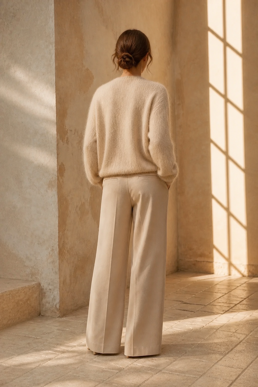 Honey & Haze - Chloé Kid Mohair Cardigan - Beige