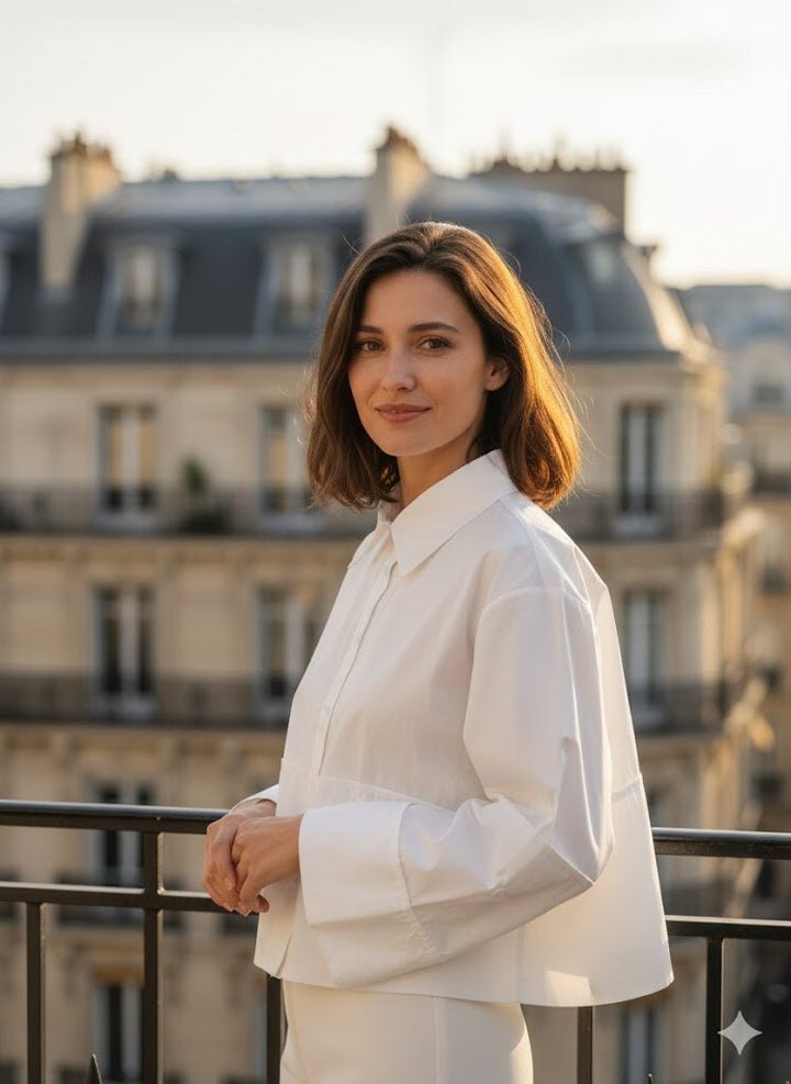 SELECTED BY KABARE - Josia - Skjorta med vid ärm - Vit