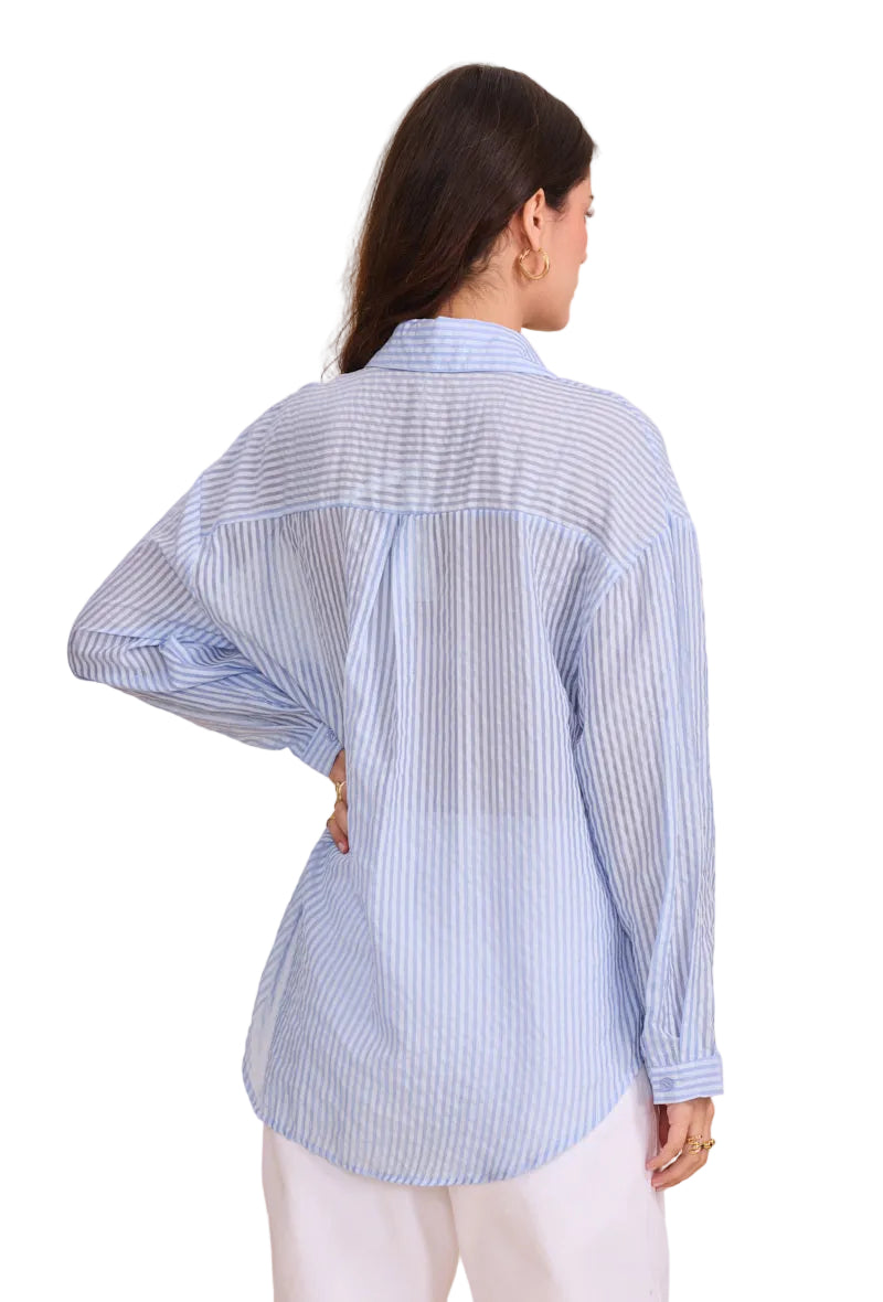 SELECTED BY KABARE - Eddie - Randig oversized skjorta