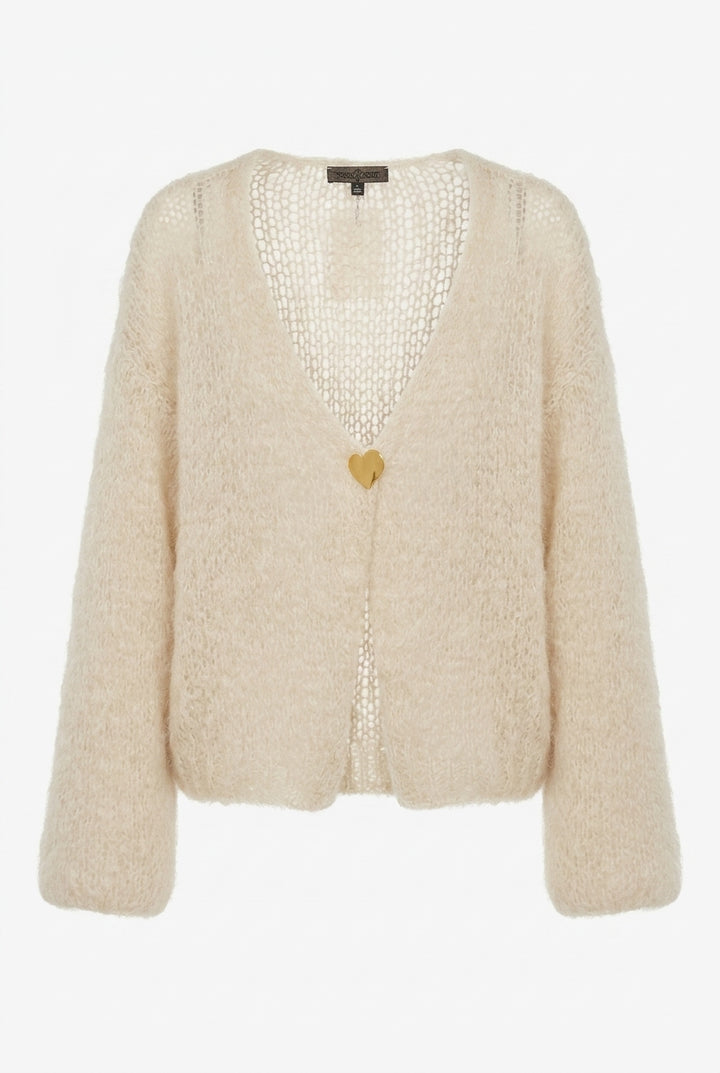 Honey & Haze - Chloé Kid Mohair Cardigan - Beige
