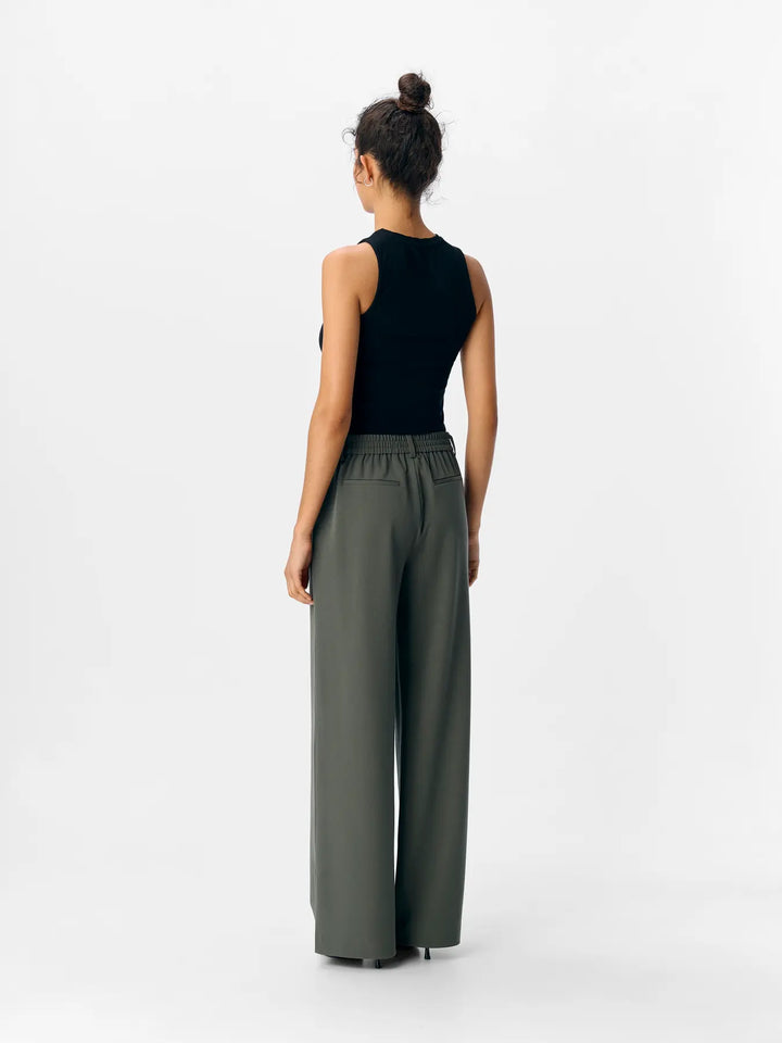 Lisa - Wide Suit Pants - Armygreen