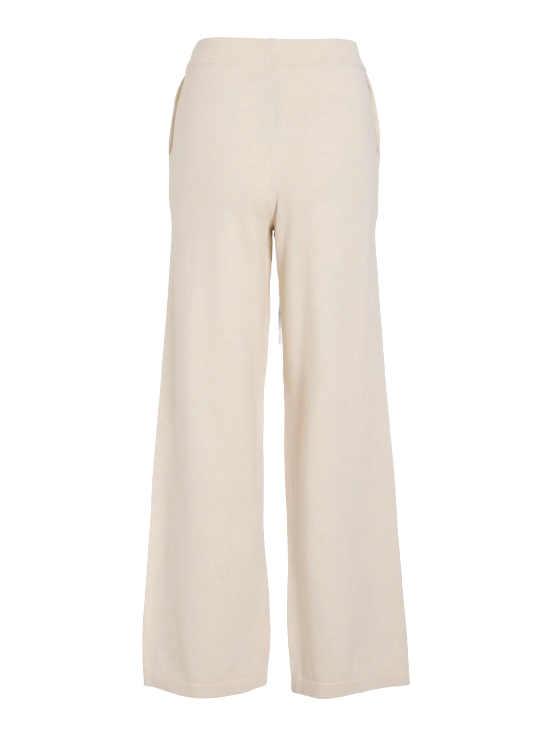 POLLY - Knit Wide Pants - Super Light Natural Melange